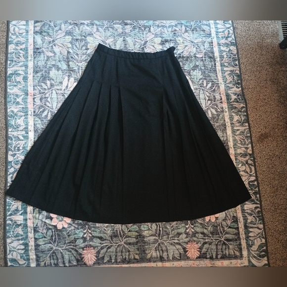 Vintage Pendleton Womens Wool Pleated Full Skirt Size 14 Gray Academia - Picture 2 of 12